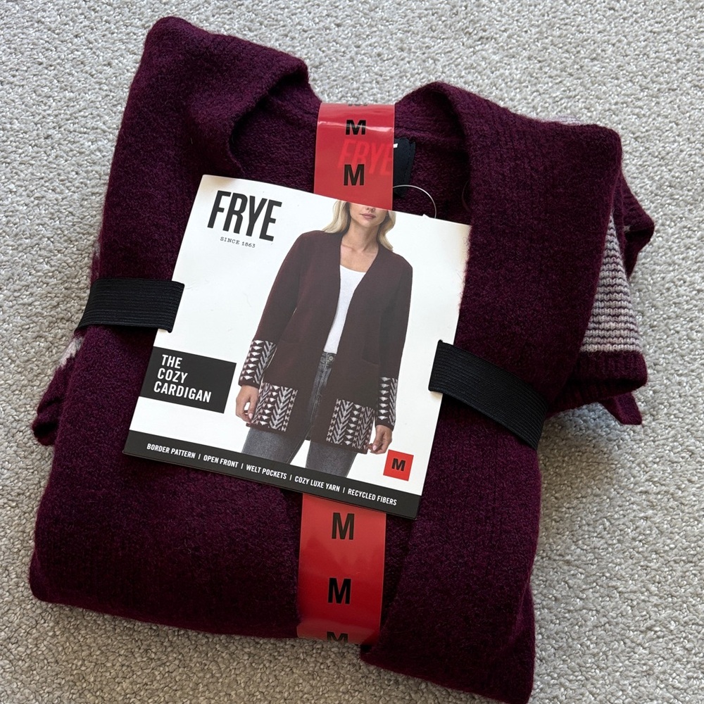 Frye Deep Burgundy Cozy Cardigan